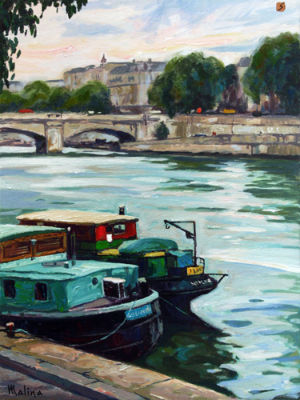 Barges in Paris